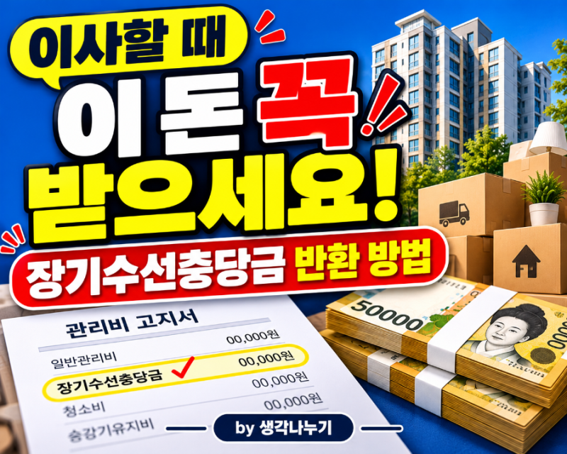 이사할 때 이 돈 꼭 돌려받으세요! 장기수선충당금 반환 방법부터 계산·정산까지
