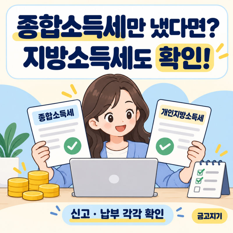 종합소득세만 냈는데 끝난 걸까? 개인지방소득세 신고·납부도 확인하세요!