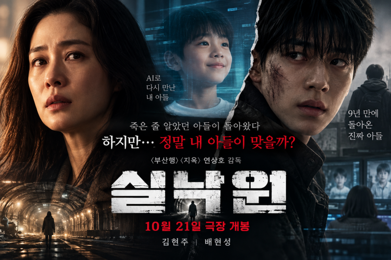 실낙원 영화 10월 21일 개봉, AI 아들 앞에 진짜 아들이 돌아왔다