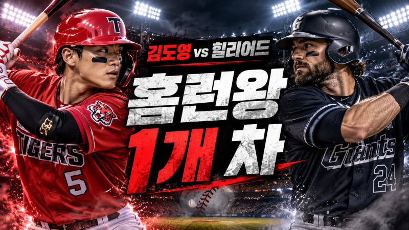김도영 결국 따라잡히나 힐리어드와 단 1개 차 홈런왕 전쟁 폭발