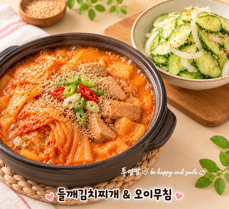 알토란 이경진 들깨김치찌개 오이무침 만드는 법, 묵은지 김치찌개와 하얀 오이무침 레시피