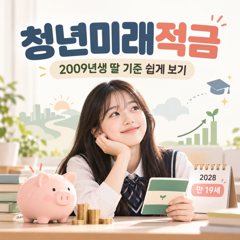 청년미래적금 2009년생도 가능할까? 대학생 딸 기준으로 계산해 봤어요