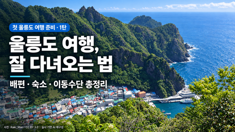 울릉도 여행 ‘잘’ 다녀오는 법 총정리 — 배편부터 숙소·이동수단까지