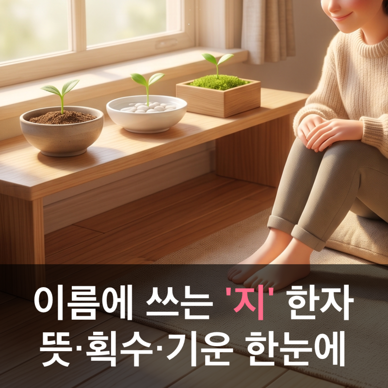 [성명학] 이름에 쓰는 '지' 한자 — 닮은 글자까지 한눈에 비교