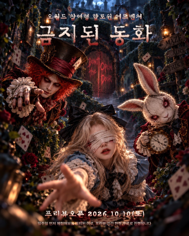 대전 오월드 금지된 동화 Don’t Open the Door 프리뷰 일정 장소 참가비 총정리