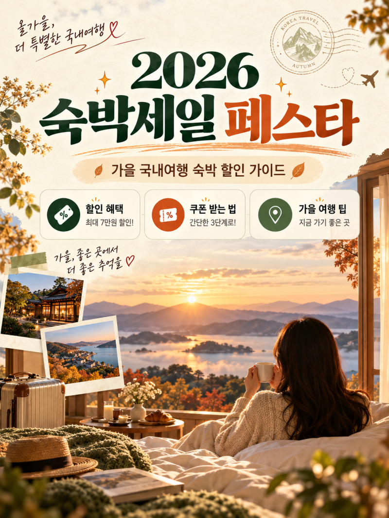 2026 숙박세일 페스타 쿠폰 받는 법, 최대 7만원 할인·부산 사용처 총정리