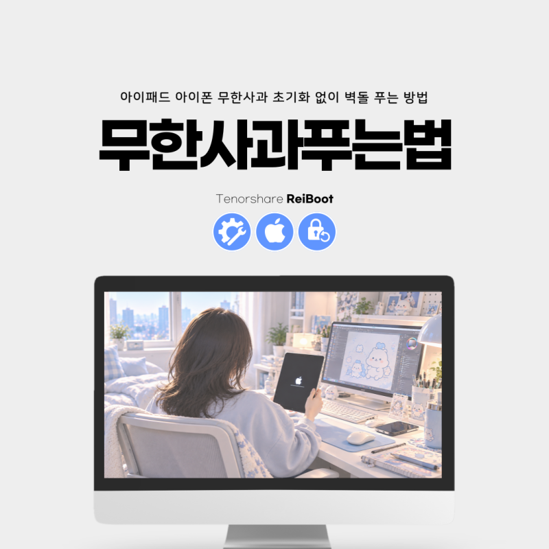 아이패드 아이폰 무한사과 초기화 없이 벽돌 푸는 방법