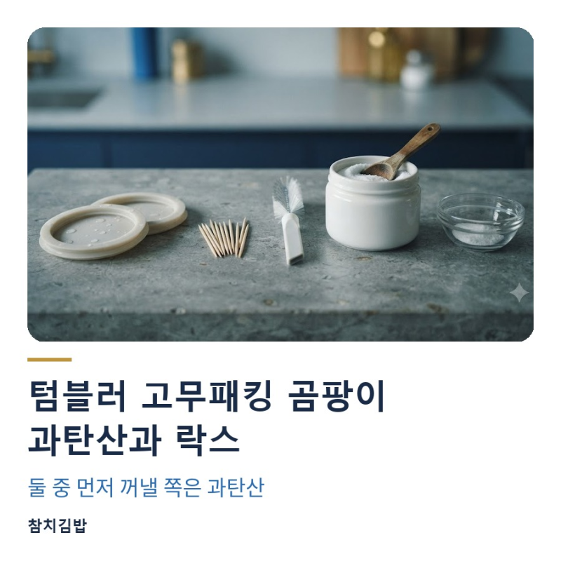 텀블러 고무패킹 곰팡이 과탄산과 락스, 둘 중 먼저 꺼낼 쪽은 과탄산