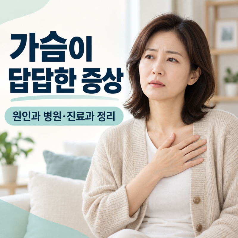 가슴이 답답한 증상, 원인과 병원에서 확인할 진료과 정리