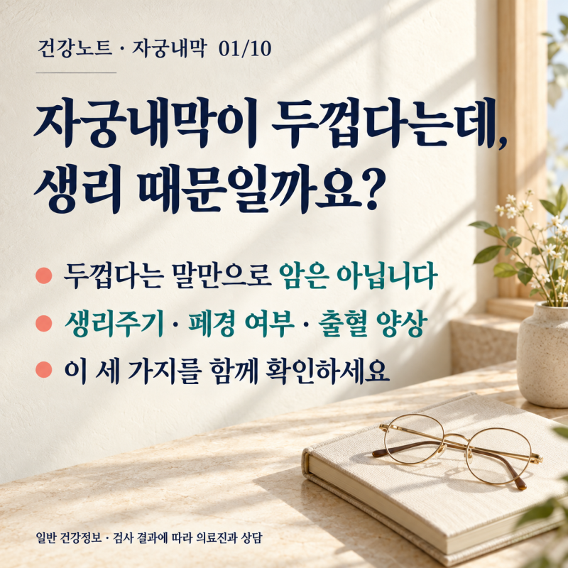 자궁내막이 두껍다는데, 생리 때문일까? 추가 검사가 필요할까?