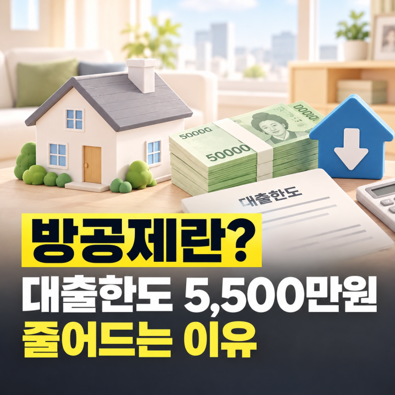 방공제란? 디딤돌대출 한도 5,500만 원 줄어드는 이유와 계산법