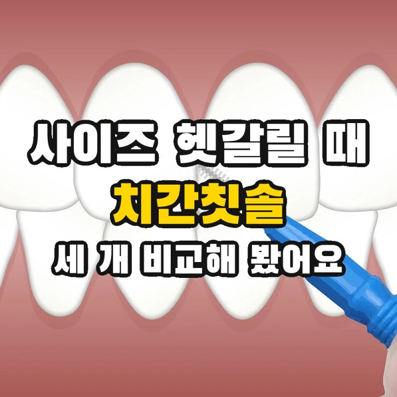 [치간칫솔] 사이즈 헷갈려도 내 치아 틈에 맞게 고르는 엠에스덴탈 vs 오랄비 L자형 vs 테페