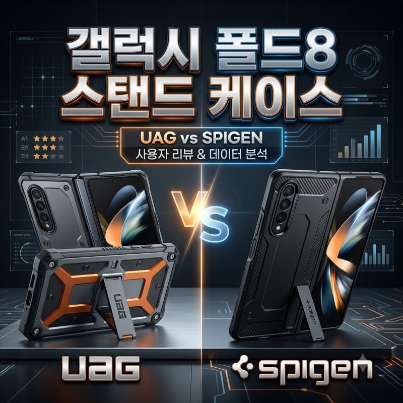 갤럭시Z 폴드8 케이스 고민 끝, 527건 리뷰가 밝힌 UAG와 슈피겐의 숨겨진 차이