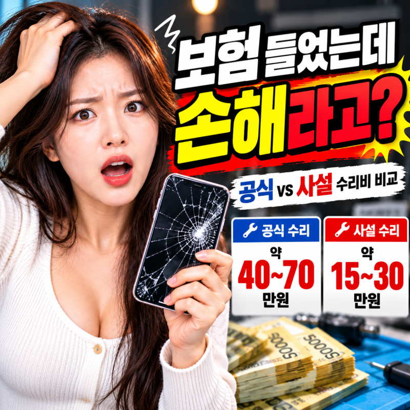 보험 들었는데도 손해? 갤럭시 액정 수리비, 사설센터와 비교해 봤더니