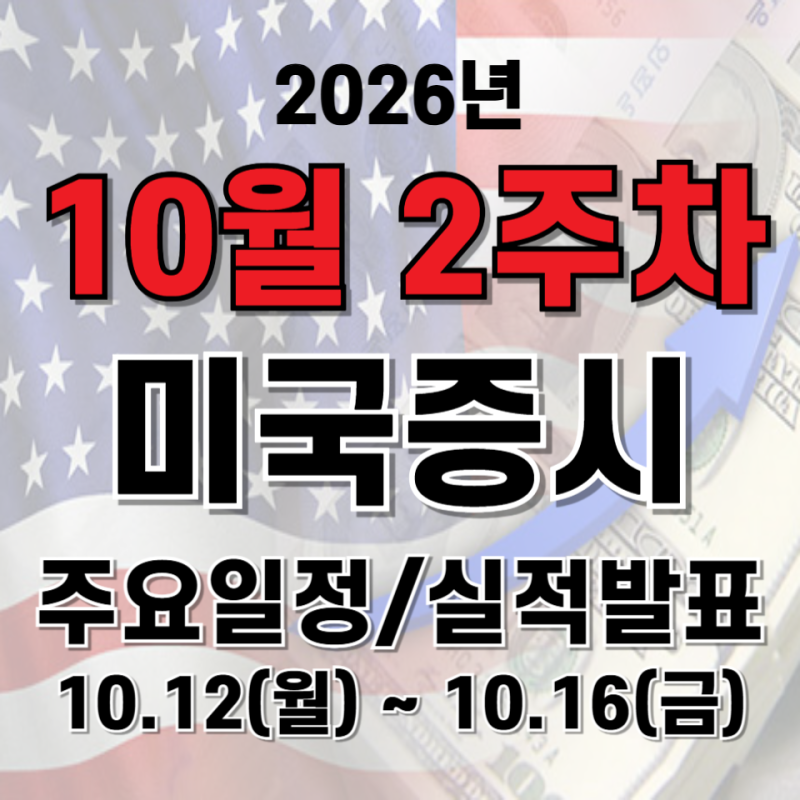 2026년 10월 2주차 미국 증시일정 및 발표 시간 - 9월 CPI · PPI, 케빈 워시 연준 의장 연설, TSMC, AS....