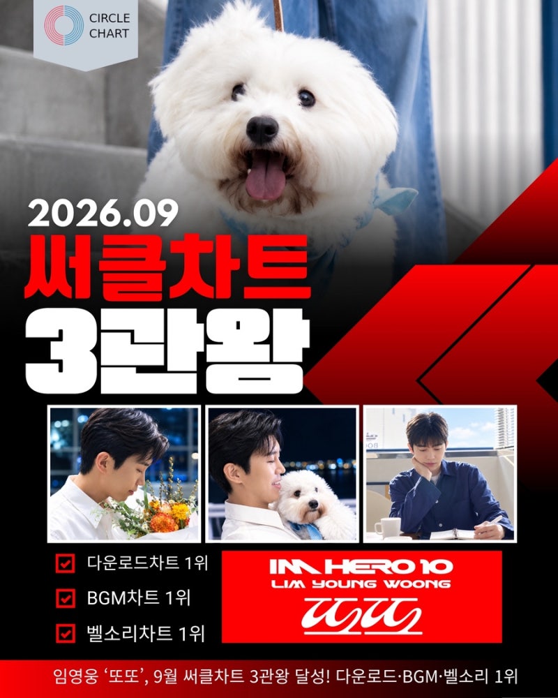 임영웅 ‘또또’, 9월 써클차트 3관왕! 다운로드·BGM·벨소리 모두 1위