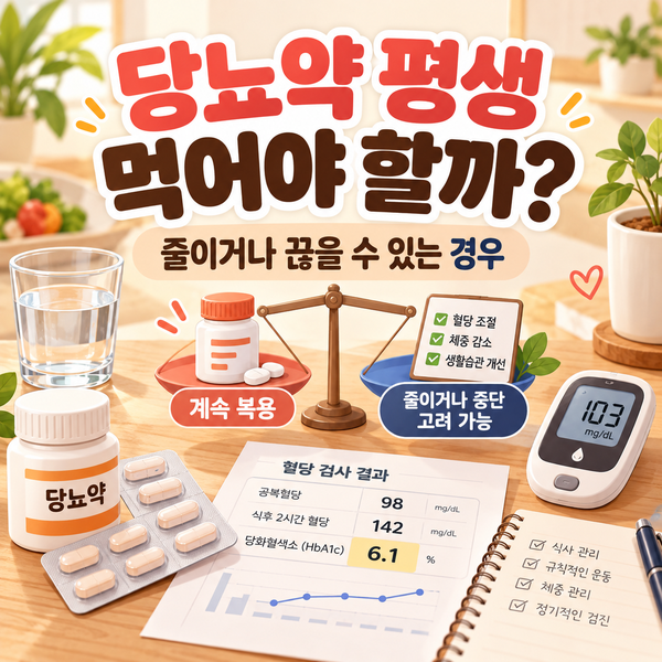 당뇨약 한번 먹으면 평생일까? 줄이거나 끊을 수 있는 경우
