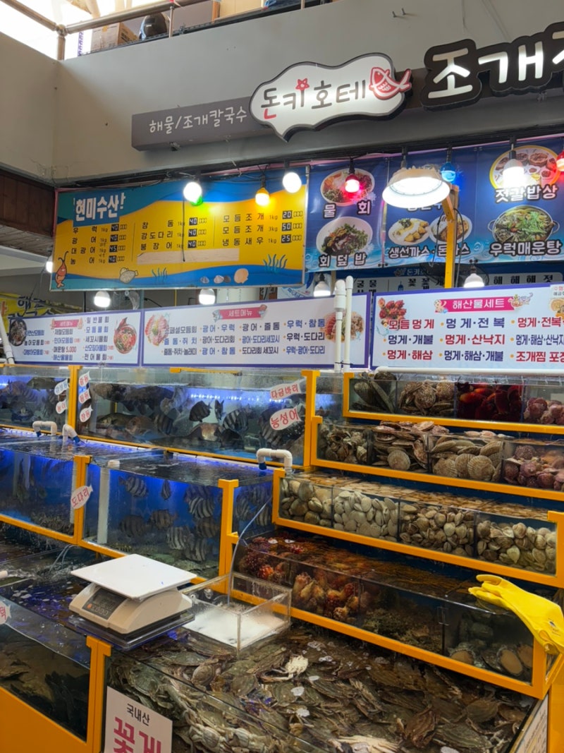 태안 안면도수산시장 ㅣ 꽃게 조개 흰다리새우 구입
