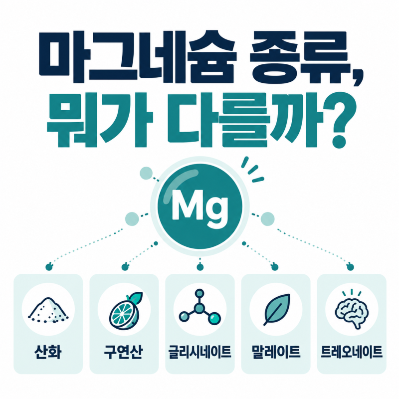 마그네슘 종류별 차이와 효능, 산화·구연산·글리시네이트 고르는 법 [성분 분석 1편]