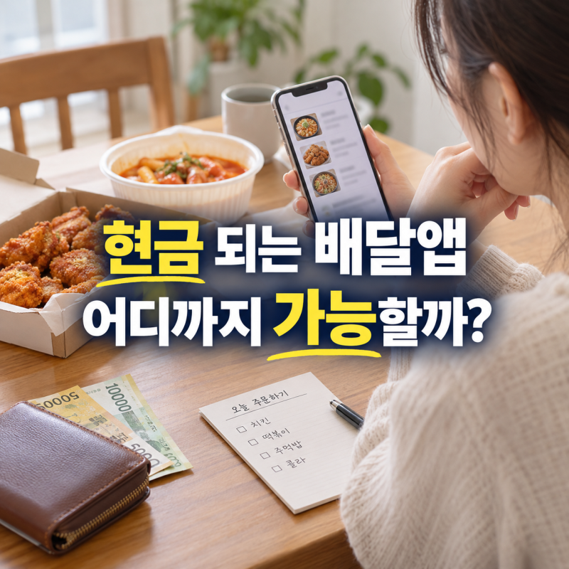 “배민은 되는데 쿠팡이츠는?” 배달앱 현금결제 가능한 곳｜배달의민족·쿠팡이츠·요기요....