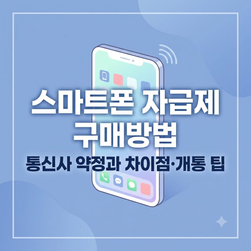 스마트폰 자급제 구매방법 총정리｜통신사 약정 차이점부터 셀프 개통 절차까지