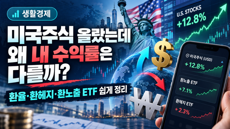 미국주식 올랐는데 왜 내 수익률은 다를까?｜환율·환헤지·환노출 ETF 완벽정리
