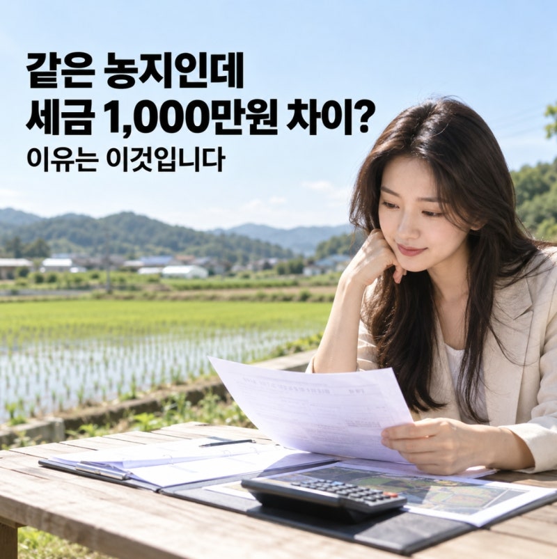같은 농지 팔아도 세금 천만원 차이? 이유는 이것입니다