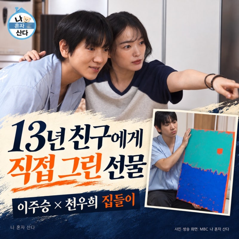 나 혼자 산다 이주승 집들이…13년 친구 천우희가 직접 그린 선물