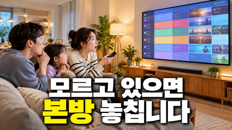 한때는 거실에 모여 다같이 봤다는 티비엔 편성표, 15년 만에 이렇게 달라졌다