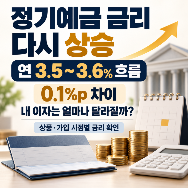 정기예금 금리 연 3.6%, 다시 오르는 은행 이자! 1천만원 맡기면 얼마나 받을까?