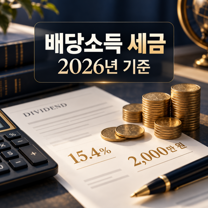 배당소득 원천징수 세율과 종합과세 기준, 2026년 이자·배당 합산 방법