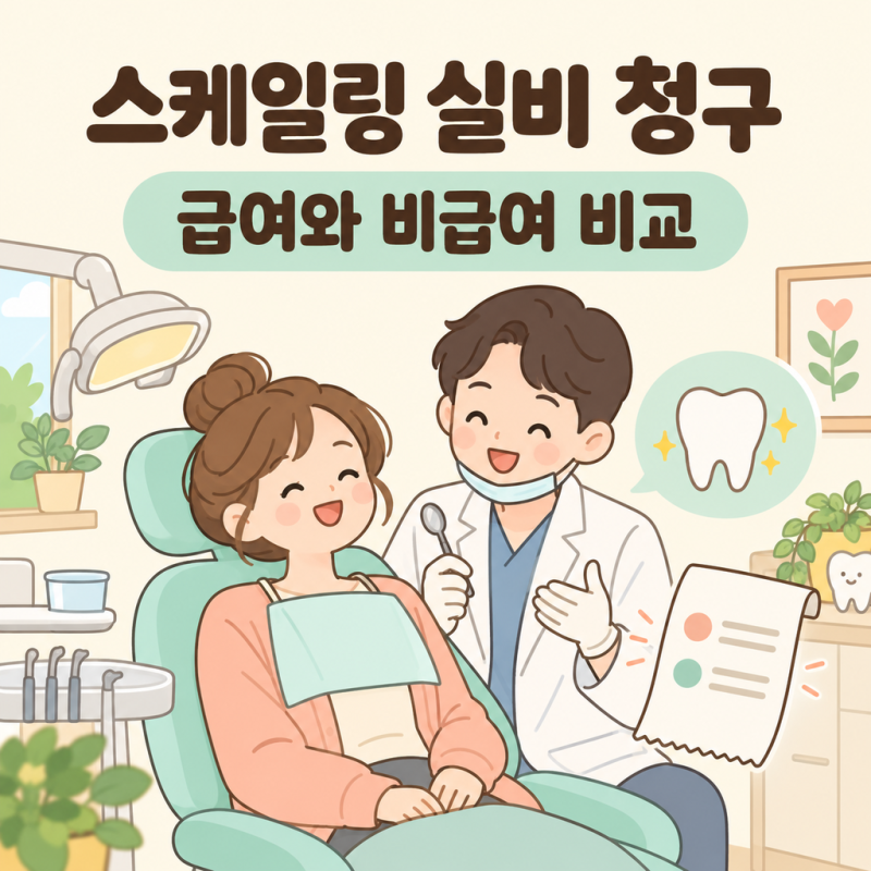 스케일링 실비 청구 가능 여부 및 서류 정리 (급여 vs 비급여 비교)