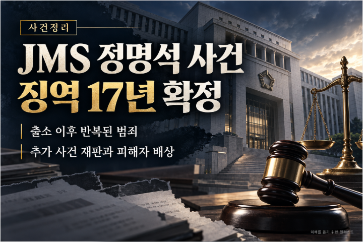 <b>JMS 정명석</b> 사건, 징역 10년 복역 후에도 반복된 범죄와 현재까지의 ....