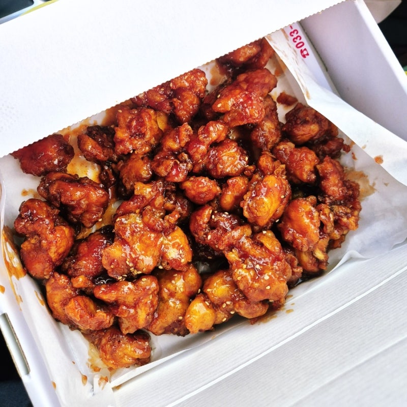 양양시장 맛집 포장 후기｜양양전통시장 닭강정 순한맛, 주....
