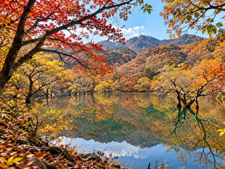 청송 주산지 가을 여행, 물안개와 왕버들 풍경은 언제 가장 아름다울까?