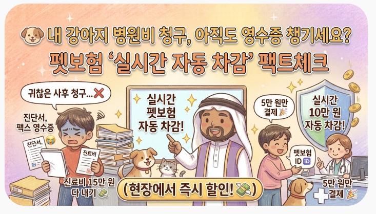[최신] 내 강아지 병원비 청구, 아직도 영수증 챙기세요? (펫보험 실시간 자동 차감 팩트체크)