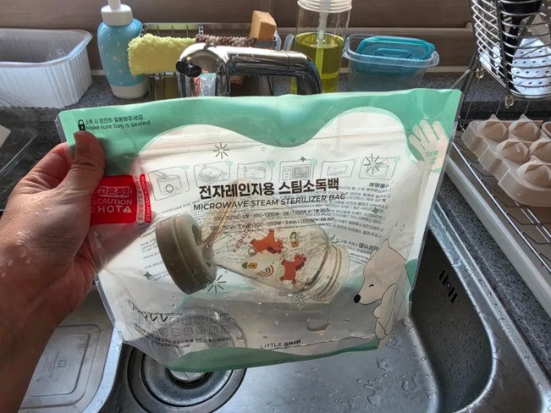 리틀그립 전자레인지 스팀백 내돈내산 후기｜간편한 젖병 소독 방법