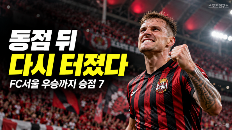 FC서울, 동점 허용 뒤 다시 터졌다…클리말라 결승골에 10년 기다린 우승까지 7점