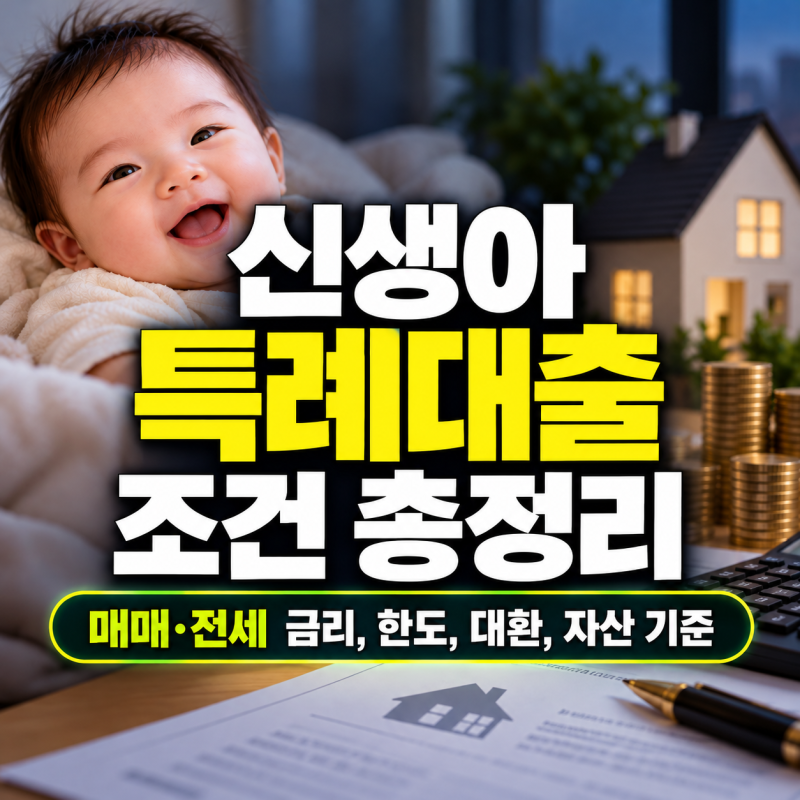 신생아 특례대출 조건 총정리｜매매·전세 금리, 한도, 대환, 자산 기준