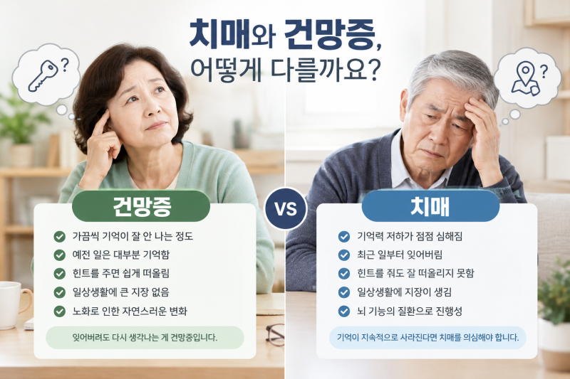 "자꾸 깜빡하는데 설마..." 50대 찾아오는 '초로기 치매', 건망증과 확실한 구분법