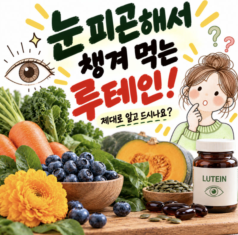 눈 피곤해서 챙겨 먹는 루테인, 제대로 알고 드시나요?효능과 섭취 방법 알아보기