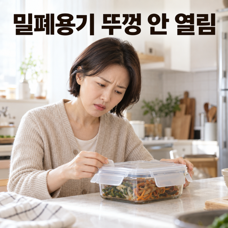 반찬통 뚜껑이 냉장고만 다녀오면 안 열리는 이유