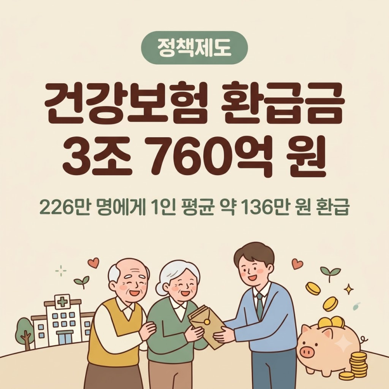 건강보험 환급금 3조 760억, 앱으로 조회·신청하는 법과 11월 집중지급