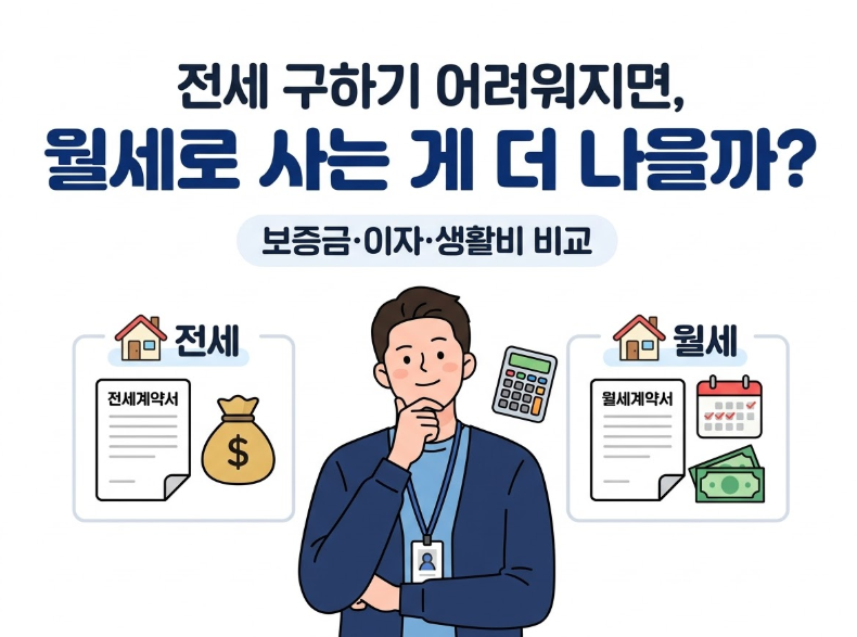전세 구하기 어려워지면, 월세로 사는 게 더 나을까?