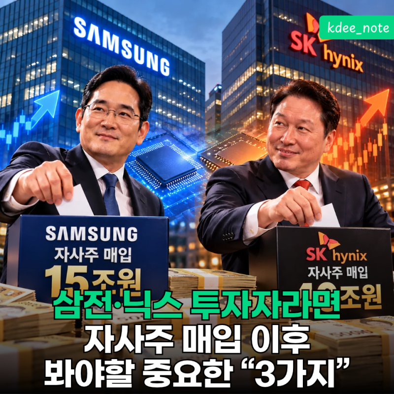 삼성전자·SK하이닉스 투자 전 체크...55조원 자사주 매입 이후 봐야 할 3가지