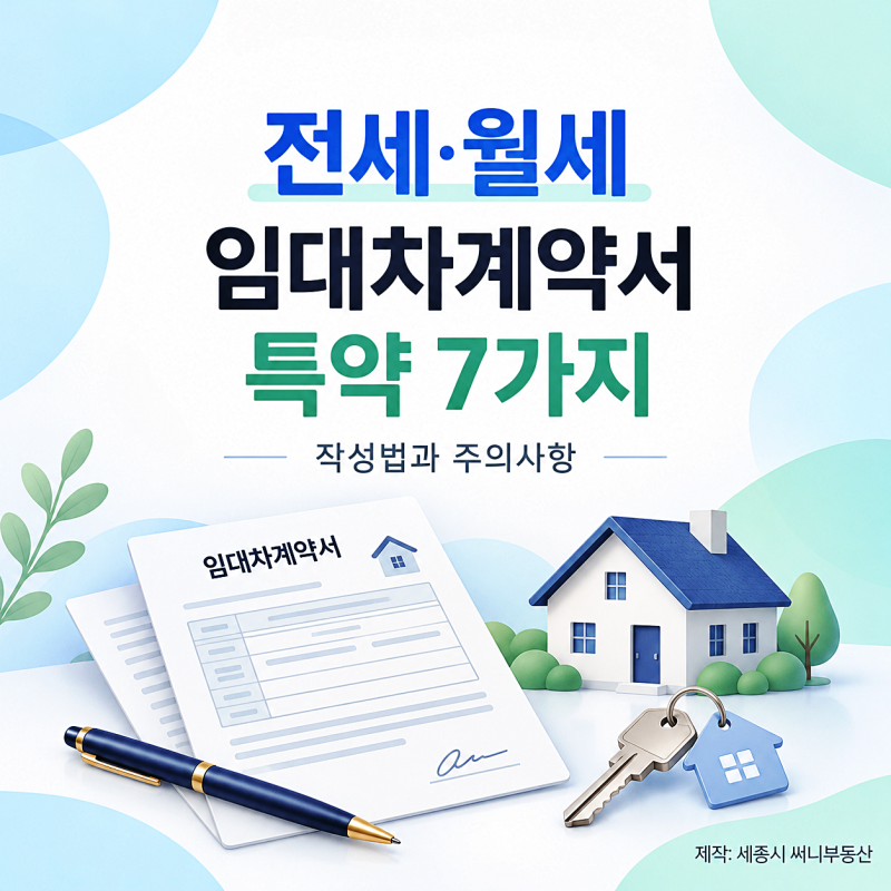 전세·월세 임대차계약서 특약 7가지｜대출·반환보증부터 원상복구까지