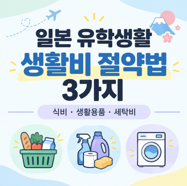 일본 유학생활 생활비 절약법 3가지| 식비부터 생활용품·세탁비까지 아끼는 현실적인 방법