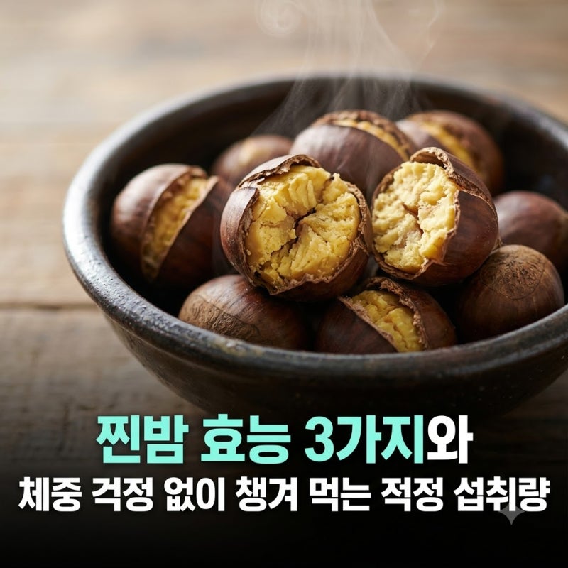 찐밤 효능 3가지와 체중 걱정 없이 챙겨 먹는 적정 섭취량