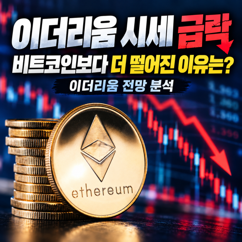 이더리움 시세 급락, 비트코인보다 더 떨어진 이유는? 이더리움 전망 분석