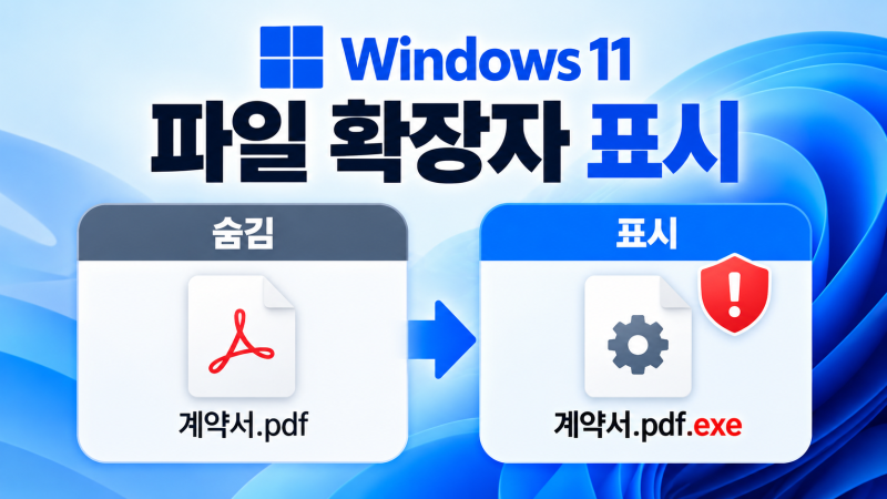 윈도우 11 파일 확장자 표시하는 방법｜PDF·EXE 차이와 위장 파일 구별하기
